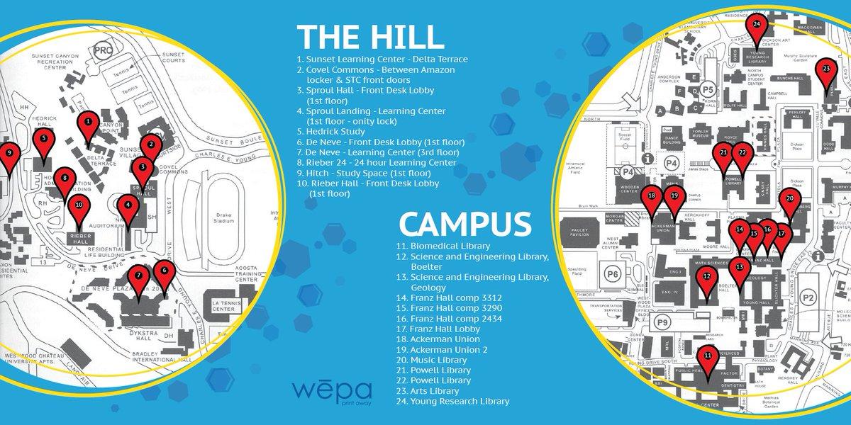 WEPA stations around the Hill and on campus
