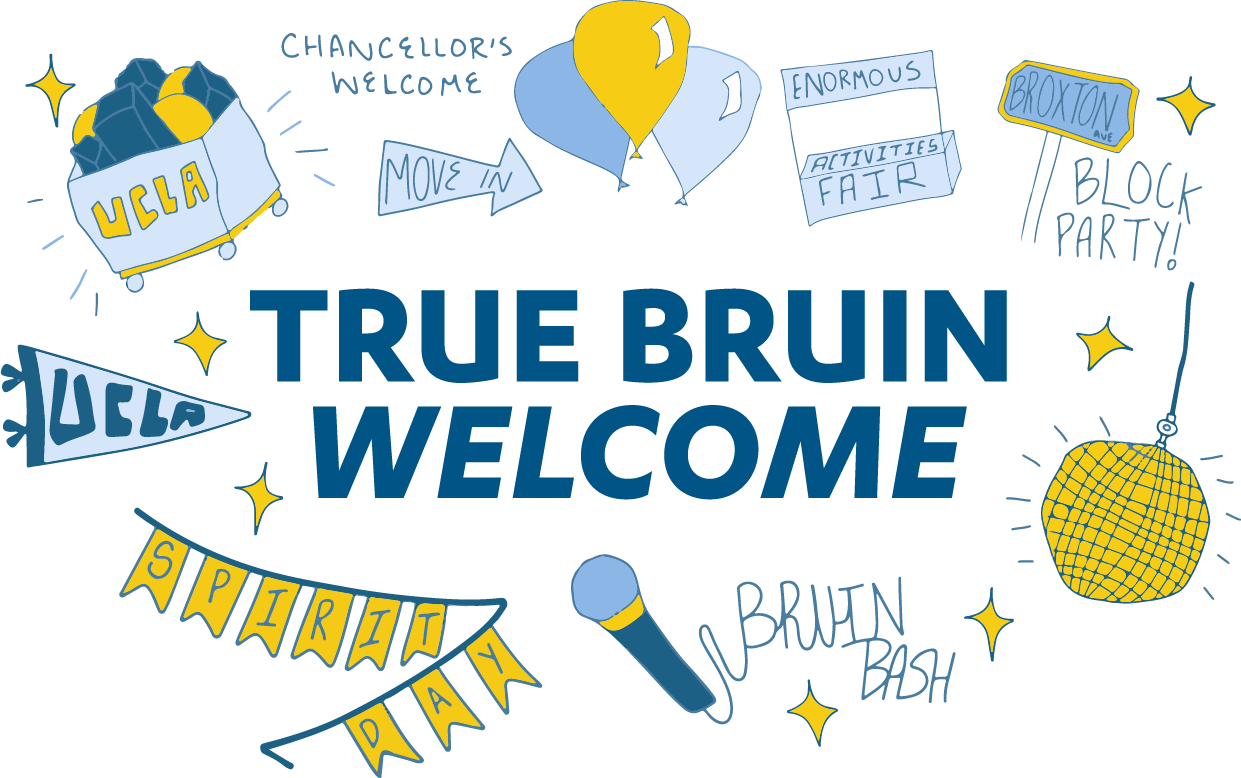 True bruin Welcome with balloons and streamers